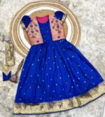 Launching New silk kids paithani Gown with coat for Girls collection - Image 23