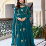 Presenting new Designer Embroidery work Gown pent with duppata set