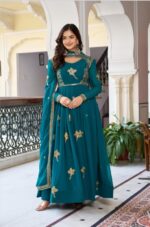 Presenting new Designer Embroidery work Gown pent with duppata set