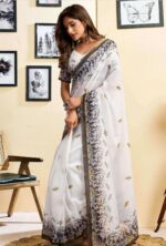 Presenting new Elegant premium linen cotton saree collection