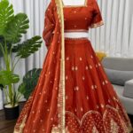 Presenting new Designer Embroidery work Lahenga choli collection