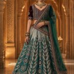 Presenting new Designer Embroidery work Lahenga choli with duppata set