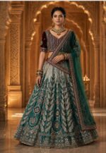 Presenting new Designer Embroidery work Lahenga choli with duppata set