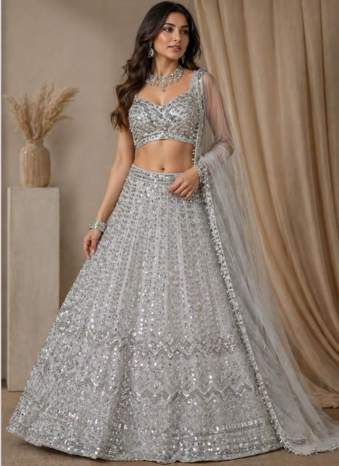 IMG_20260721_200702 Presenting new launching Designer Embroidery work Lahenga choli collection - Image 1