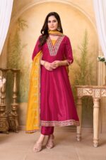 Presenting new Designer Embroidery work Anarkali set - Image 10
