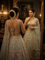 Presenting new launching Designer Embroidery work Lahenga choli collection - Image 4