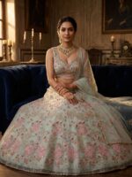 Presenting new launching Designer Embroidery work Lahenga choli collection - Image 6