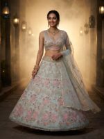 Presenting new launching Designer Embroidery work Lahenga choli collection - Image 12
