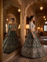 Presenting new Designer Embroidery work Lahenga choli collection - Image 12