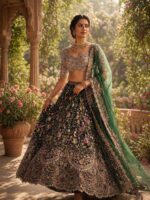 Presenting new Designer Embroidery work Lahenga choli collection - Image 6