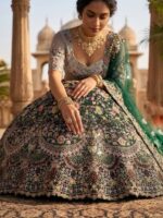 Presenting new Designer Embroidery work Lahenga choli collection - Image 10
