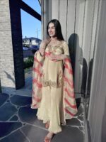 Presenting new Designer Embroidery work Top plazzo with duppata set - Image 2