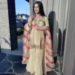 Presenting new Designer Embroidery work Top plazzo with duppata set