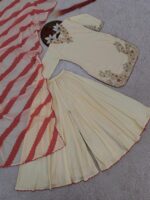 Presenting new Designer Embroidery work Top plazzo with duppata set - Image 11