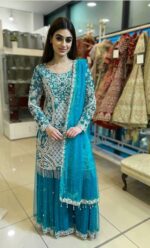 Presenting new Designer Embroidery work Top plazzo with duppata set