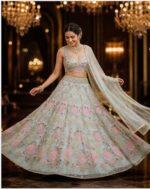 Presenting new launching Designer Embroidery work Lahenga choli collection