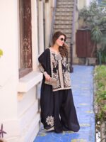 Presenting New Designer Embroidery work Top plazzo with dupatta set - Image 7