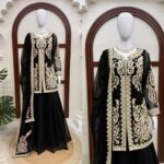 Presenting New Designer Embroidery work Top plazzo with dupatta set - Image 10