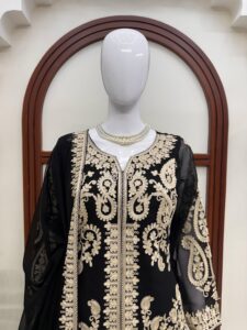 Presenting New Designer Embroidery work Top plazzo with dupatta set - Image 13