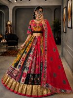 Presenting New Navratri special Designer printed Lahenga choli with mirror work - Image 2