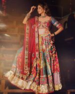 Presenting New Navratri special Designer printed Lahenga choli with mirror work - Image 3