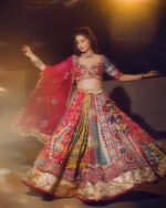Presenting New Navratri special Designer printed Lahenga choli with mirror work - Image 7