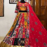 Presenting New Navratri special Designer printed Lahenga choli with mirror work