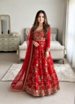 Presenting New Designer Heavy Embroidery work Gown pant with duppata collection - Image 10