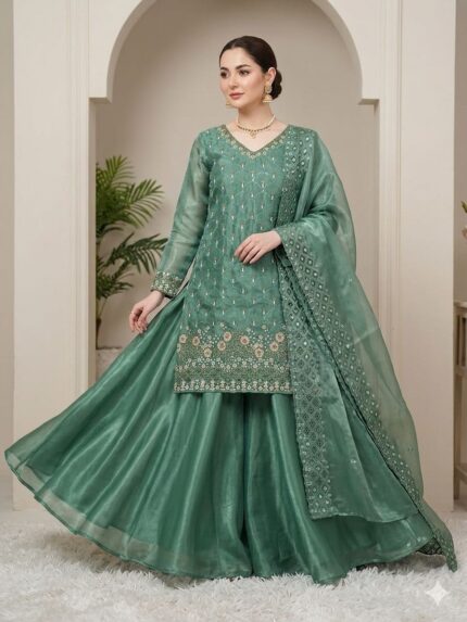 Presenting New Designer Kurti plazzo with duppata set collection