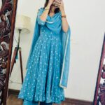 Presenting New Designer Gown with Embroidery work Duppata set