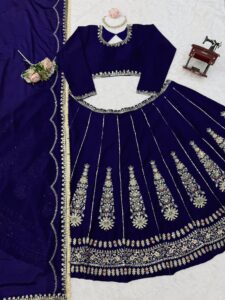 Presenting New Premium Quality Heavy Sequence Embroidery work Lahenga choli collection - Image 13