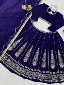 Presenting New Premium Quality Heavy Sequence Embroidery work Lahenga choli collection - Image 14