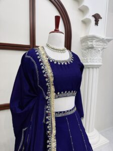 Presenting New Premium Quality Heavy Sequence Embroidery work Lahenga choli collection - Image 9