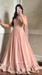Presenting New 3 pieces set Gown Lahenga with duppata set - Image 4