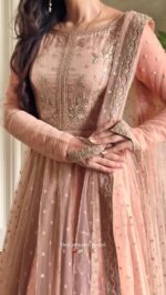 Presenting New 3 pieces set Gown Lahenga with duppata set - Image 6