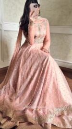 Presenting New 3 pieces set Gown Lahenga with duppata set - Image 5