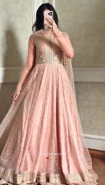 Presenting New 3 pieces set Gown Lahenga with duppata set - Image 2