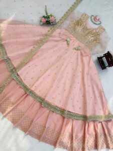 Presenting New 3 pieces set Gown Lahenga with duppata set - Image 15