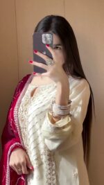 Presenting New Festival special Heavy sequence Embroidery work Top plazzo with dupatta set - Image 5