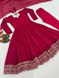 Presenting New Designer Anarkali suit in fancy style - Image 7