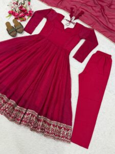 Presenting New Designer Anarkali suit in fancy style - Image 6