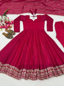 Presenting New Designer Anarkali suit in fancy style - Image 5