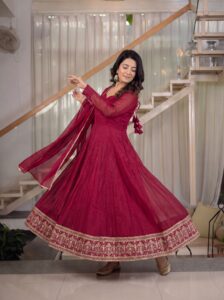 Presenting New Designer Anarkali suit in fancy style