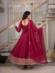 Presenting New Designer Anarkali suit in fancy style - Image 3