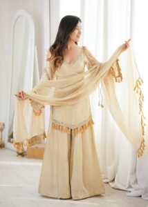 Presenting New Women Ethnic wear Ready to wear Top Bottom with Duppata set - Image 3