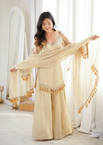 Presenting New Women Ethnic wear Ready to wear Top Bottom with Duppata set