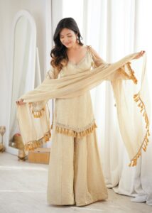 Presenting New Women Ethnic wear Ready to wear Top Bottom with Duppata set - Image 2