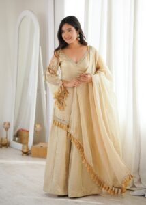 Presenting New Women Ethnic wear Ready to wear Top Bottom with Duppata set - Image 8