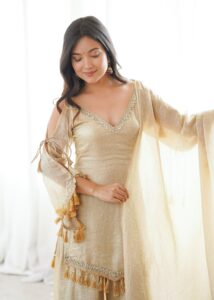 Presenting New Women Ethnic wear Ready to wear Top Bottom with Duppata set - Image 9