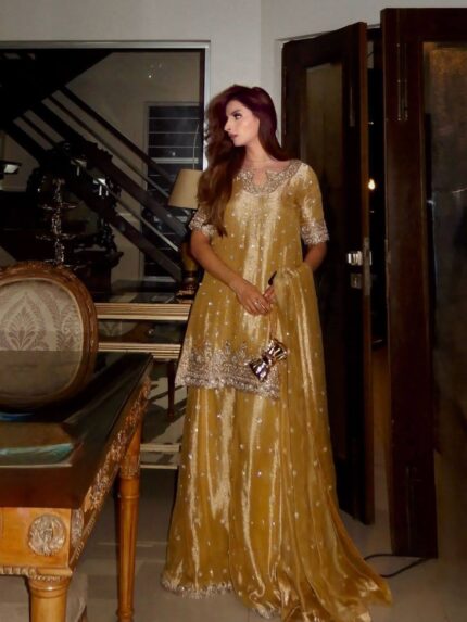 Presenting New Designer Silk kurti plazzo with dupatta set